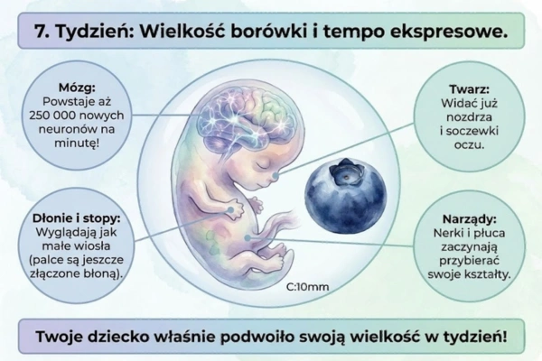 7 tydzień ciąży – rozwój dziecka (Jak wygląda dziecko